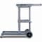 Boardwalk Janitor's Cart, Three-Shelf, 22w x 44d x 38h, Gray 3485204 - alternate 7